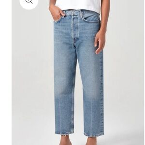AGOLDE Light Blue 90’s Crop Mid Rise Straight Leg Jeans Size 27